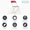 Flash Furniture Folding Chair -Red Plastic - Event Chair LE-L-3-RED-GG - alternate 8